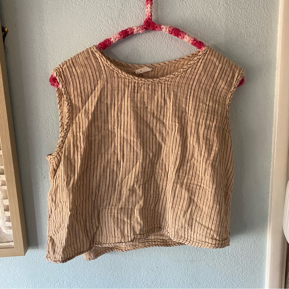 Curator SF pinstripe tank top medium cotton